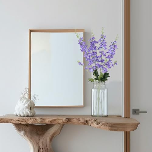 8PCS Purple Delphinium Artificial Flowers 33.5'' Faux Hyacinth Flowers Long Stem Silk Flowers for Tall Vase Home Wedding Table Decor(Light Purple) - color: Light Purple