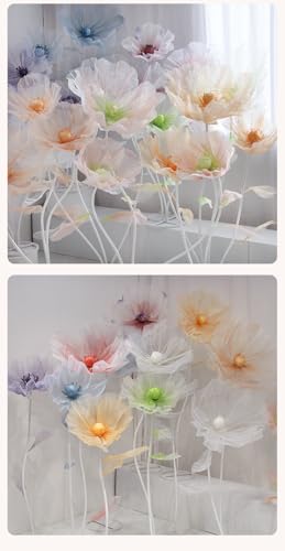 Giant Flower Decoration for Wedding Background, Party Decoration, Birthday Party, Photography Props, Shop Window Props, Banquet, Stage, Mall Display (Purple-E) - color: Purple-e