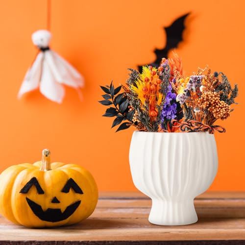 10/12/24/36 Pack Mini Dried Flowers for Vase Summer Halloween Wedding Various Mini Bouquet Dried Small Wildflowers Natural Flowers Bulk for Crafts DIY Decor (12, Orange Black 1) - size: Orange Black 1