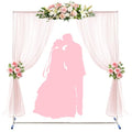 Wedding Arch,7 x 4 FT Metal Arch Backdrop Stand with Support Feet Base,Square Arched Frame for Birthday Party Ceremony Event Balloon Arches Decoration - size: 7*4 ft