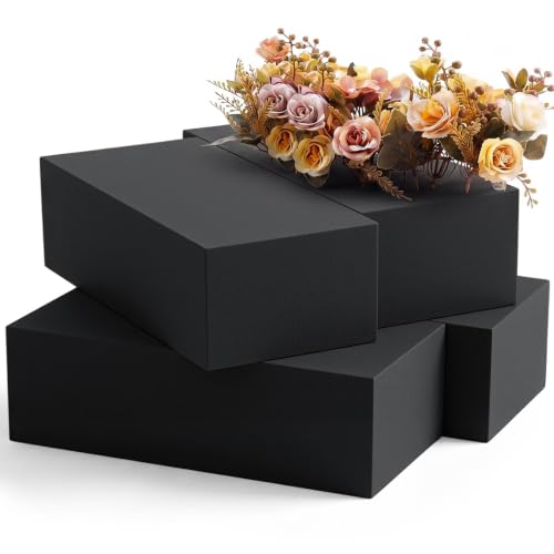 Lallisa 4 Pcs Black Reusable Floral Foam Blocks Water Weather Resistant Dry Floral Foam for Artificial Flower Arrangements Outdoor Hanging Florist Plant Bases for DIY Wedding (8.9 × 4.1 × 2.7) - color: Black, size: 8.9 × 4.1 × 2.7