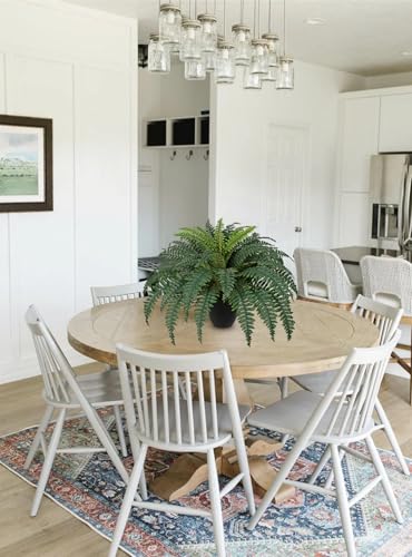 Hollyone Artificial Large Fern Boston Potted Plant for Outdoors & Indoor 25.5inch Faux Fake Fern Bush Plant in Pot for Patio Garden Farmhouse Windowsill Entrance Porch Office Living Room Home Decor - size: Extral Large