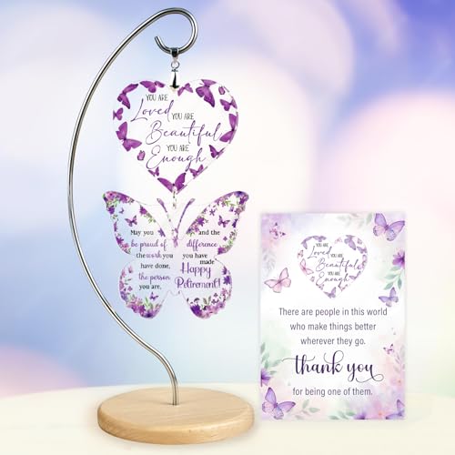 Retirement Gift for Woman 2026 - First Christmas Retirement Gifts - Coworker Leaving, Goodbye Gift, Farewell Gifts for Coworkers, Boss, Employee, Teacher, Nurse, Woman, Friends, Mom, Grandma - color: 13 - Retirement Butterfly