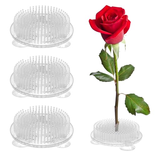 4pcs Plastic Flower Frog Flower Pins Floral Frog, Arrangements Vase Japanese Floral Arrangement Pin Frog Holder for Plant Decoration, Party/Wedding Decoration,70mm/2.76"(Transparent)