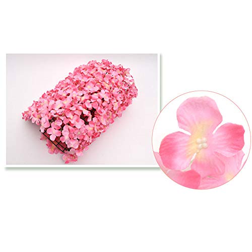 Flower Wall Panels, Artificial Wall Flower Backdrop Silk Hydrangea Petals Fake Flower Mat Wall Decor for Photo Background Party Wedding Wall Decoration 24''x16'' (20Pcs Pink)… - color: 20pcs Pink