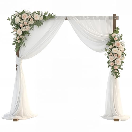 7.2FT Wooden Wedding Arch Square Wood Arches Arbor Backdrop Stand for Ceremony Indoor Outdoor Wedding Party Proposal Scene Garden Beach Forest Rustic Boho Decoration - color: Square