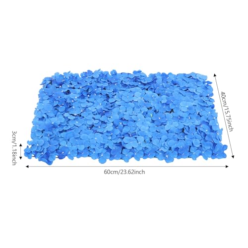 DNYSYSJ Artificial Hydrangea Flower Wall, 12pcs 23.62" X 15.75" Floral Backdrop with Stand Blue 2D Silk Artificial Blue Hydrangeas Flower Wall Decor, Blue Hydrangea Floral Backdrop Wall - color: Blue Hydrangea, size: 12 pieces