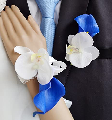 Crafjie 22pcs 13.4 Inch Lataex Real Touch Artificial Calla Lily Flowers, for Home Decor for Spring Flowers, Home Kitchen, Wedding Decorations, and centerpieces.（Navy Blue） - color: Navy Blue