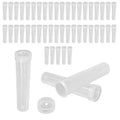 Vkinman Floral Water Tubes/Vials Reusable Plastic Flower Tubes Flower Arrangement Supplies 3 Inch Plastic Tubes for Plants Single Stem Flower 45-50Pcs