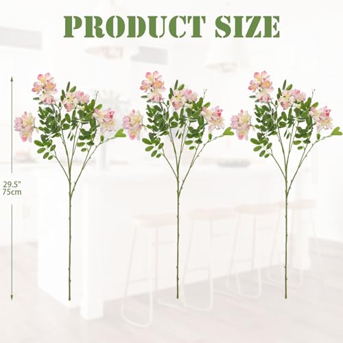 DILATATA Artificial Pink Flowers 29.5 Inch Long Stem Locust Flower Stems Faux Silk Sophora Japonica Blooms for Home Decor Wedding Centerpieces Wreath Farmhouse Floral Arrangements - color: Pink
