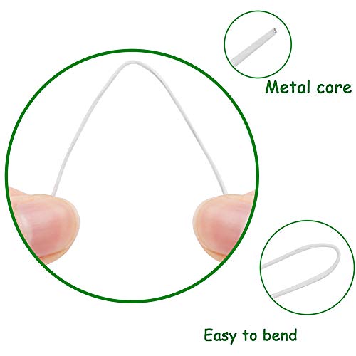 CCINEE 22 Gauge White Floral Wire Stem for Flower Arrangement Craft Supply,16 Inch,150PCS - color: #22 White