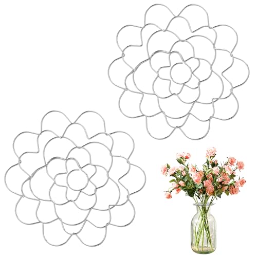 Flower Arrangement Holder Stainless Steel, Wire Flower Arranging Tool Flower Grid Flower Frog Wire Arranger for Vase Floral Stems Bouquets Plant Fixation (6inch) (2 PCS) - color: 2 PCS