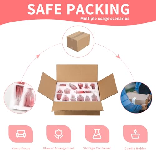 Glass Bud Vases in Bulk Set of 30 Pcs,Small Glass Vases for Flowers as Wedding Centerpieces for Tables,Clear Flower Vases Suitble for Wedding Decorations,Home Decor (Light Rose-red, 30 pcs) - color: Light Rose-red, size: 30 pcs