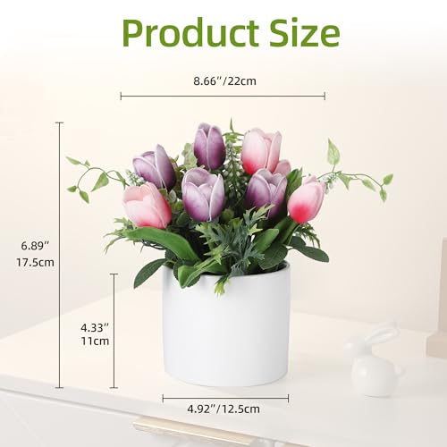 10 Real Touch Lilies, Lifelike Artificial Flowers for Wedding Decor, Home Garden Accents, and Elegant Easter Centerpieces - color: Purple Pink, size: porcelain
