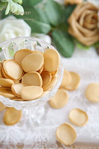 Floroom 300pcs Rose Petals Gold Faux Silk Flower Petals for Wedding Flower Girl Basket Aisle Scatter Dinner Table Centerpieces Party Confetti Bridal Shower Romantic Night Decoration - color: Gold, size: 300pcs