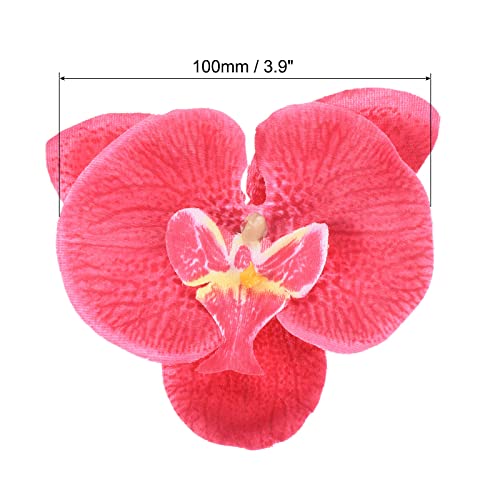 PATIKIL 10cm/3.9" Artificial Orchid Flower Heads, 20 Pack Silk Phalaenopsis Fake Butterfly Orchid Heads for Wedding Floral Bouquet Decor DIY Craft Making, Fuchsia - color: Fuchsia, size: 3.9"