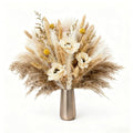 Boho Pampas Grass for Vase Filler Fluffy Natural Dried Flowers Arrangements with Bunny Tails Reeds Gold Billy Balls Artificial Peony for Home Table Farmhouse Rustic Western Wedding Decor