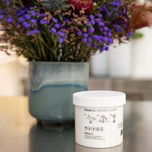 FloraLife Crystal Clear - Flower Food Powder for Fresh-Cut Flowers, Vases & Floral Foam - 10 oz