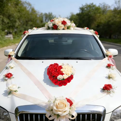 UPKOCH Wedding Car Floral Mud with Suction Cup Small Heart-Shaped DIY Flower Arrangement Plate for Wedding Party Decoration Lightweight Floral Foam Tray 7.87X7.48X1.69In