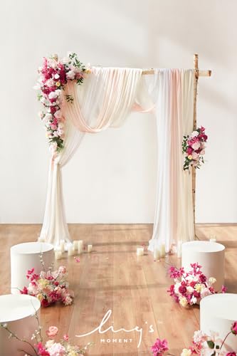 Ling's moment Artificial Greenery Stems Box Set, 27pcs with 6 Kinds of Faux Greenery Picks for DIY Bridal Bouquets Wedding Floral Arrangement Table Centerpieces, Passionate Pink & Blush - color: Pk-passionate Pink & Blush