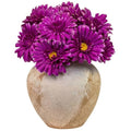 TOPIA Artificial African Daisies Flowers African Daisy Silk Flowers Artificial Gerbera Daisies Pack of 10 (Purple) - color: Purple, size: 10pcs