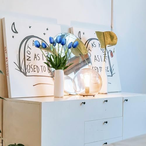 10 Pcs Fake Tulips Tulips Artificial Flowers Real Touch Fake Flowers Artificial Flower Bouquet for Home Table Party Wedding Decoration (Navy Blue) - color: Navy Blue