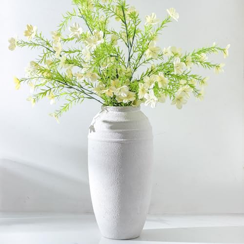 Rustic Farmhouse Flower Vase - 12.87 inch Tall Ceramic Vintage Vase for Home Decor, Living Room Shelf Decor, Enterway Table Decoration - color: 101-5-12.87in