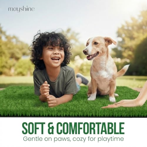 Turf Grass 70"x40" for Dogs with Drainage Holes - Easy to Clean Washable Pad for Potty Training, Artificial Turf for Dogs Puppies, Realistic Fake Grass Pad for Pet, Dog Potty for Pee Indoor Outdoor - size: 70" x 40", style: With Drainage Holes