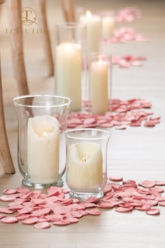 TINGE TIME 200pcs Silk Rose Petals Dusty Pink Flower Petals for Wedding, Flower Girl Basket, Aisle Runner, Romantic Dinner Centerpieces, Proposal, Party Confetti - color: Dusty Pink