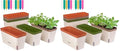 VIVOSUN Self-Watering Planters, 12-Pack 10.5 Inch Compact Rectangular Window Herb Planter Box with 10 PCS Plant Labels, Plant Container for Basil, Flowers, Succulents, Indoor & Outdoor - size: 6 (Pack of 2)