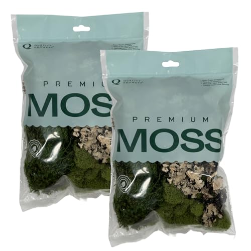 Quality Growers - The Moss Collection Variety Pack - Natural Decorative Moss - Crafts, Home Decor, Art, Design & DIY Projects - Non-Toxic - Made in USA - Original, Medium, 2-Pack - color: Original, size: Medium (2-Pack)