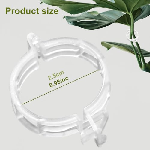 Secured Plastic Plant Clip, 2024 Upgraded Plant Support Clips Reusable Garden Clips 50Pcs, Plant Support Clips Garden Climbing Vines Fixing Clip Trellis Clips Climbing Tomato Clips (50, Green) - color: Green
