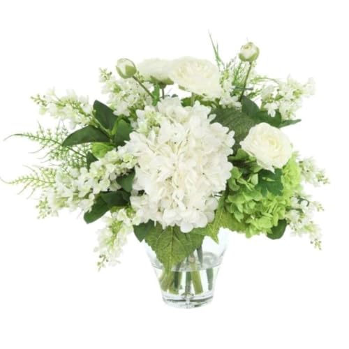 Let The Light in, Faux Floral Arrangement, Large-Size Premium Artificial Indoor Flower Display with Beautiful Blooms and Foliage That Lasts Forever - High Energy Natural Looking Floral - color: Let the Light in