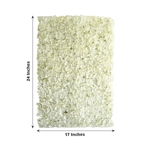 Efavormart 4 PCS Cream Silk Hydrangea Flower Mat Wall Wedding Event Decor for DIY Centerpieces Arrangements Party Decorations - color: Ivory