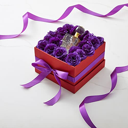 Bright Creations Artificial Flowers Stemless Silk Rose Heads - 2 in, 75 Pack, Purple - Wedding & Bridal Shower Decorations - Centerpiece Table Decorations & Flower Wall Backdrop