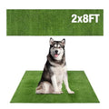 GLOBREEN Large Dog Grass Pee Pad, 2FTx8FT Artificial Grass Puppy Potty Training, Indoor Outdoor Pets Turf Balcony Patio Yard - size: 2FTX8FT