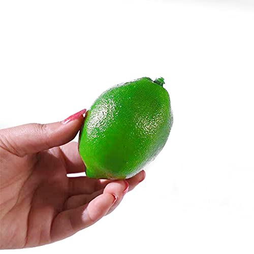 Faux Green Lemons Artificial Fruits Fake Lemon Lifelike Simulation for Lemonade Party Kitchen Table Decorations Garland Photography Props (Green, 5 Pack) - color: Green, size: 5 Pack