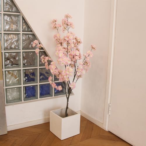 Nafresh Tall Artificial Cherry Blossom Tree, 4Ft(48'), Realistic Potted Silk Faux Tree, Indoor/Outdoor for Home, Office, Living Room, Bedroom, Porch - size: 4ft