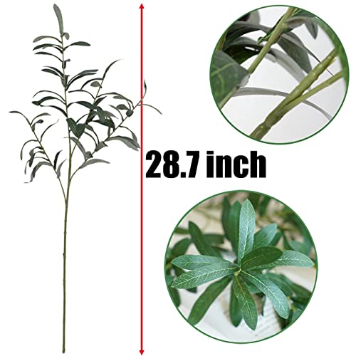 SzJias Olive Branches for Vases Faux Olive Branch Fake Tree Branches Stems for Vase (5 Branches)