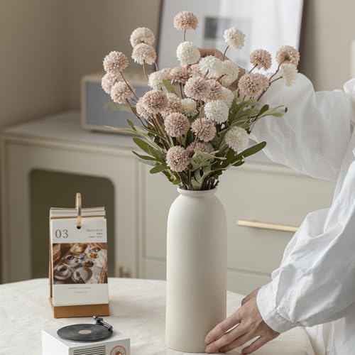 Ceramic Vase Set-3, Large Flower Vases for Decor, Modern Boho Farmhouse Style, 10.4 Inch Tall, 4 Inch Width, Beige Color, Decorative Vases for Pampas Grass, Dried Flowers and Fresh Flowers (XL Beige) - color: XL Beige