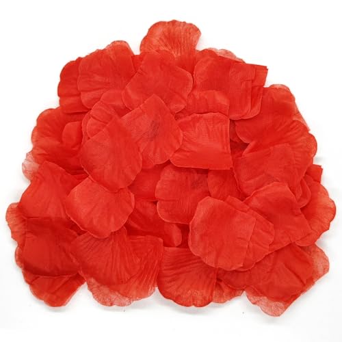JHFGJGH 500 Pcs Exquisite Red Rose Petals, Artificial Flower Petals for Weddings,Events Deco - color: Red