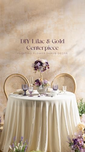 Ling's moment Artificial Flowers and Greenery for DIY Lilac & Cream Deluxe Box Wedding Bouquet Centerpieces Floral Arrangement Decor - color: Prpl-lilac & Cream, size: Deluxe