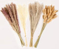 100 Pcs Pampas Grass Boho Decor, 17" Dried Flowers Bouquet for Vase, Crafts, Bohemian Wall Art, Western Home, Living Room, Bedroom, Fall Wedding Table & Rustic Farmhouse