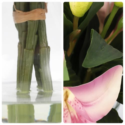 GarveeHome Artificial Lily Flower, Faux Lily Flowers Stems for Vase, Silk Fake Flowers for Home Table Office Wedding Party Decor (Purple) - color: Tiger Lily ,Purple