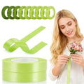 12 Rolls Floral Tape 1/2 Inch x 20 Yards - Fruit Green Self-Sealing Adhesive Wrap for DIY Flower Stems, Eternal Roses, Bouquets, and Art Craft Projects - color: 12 Rolls Fruit Green