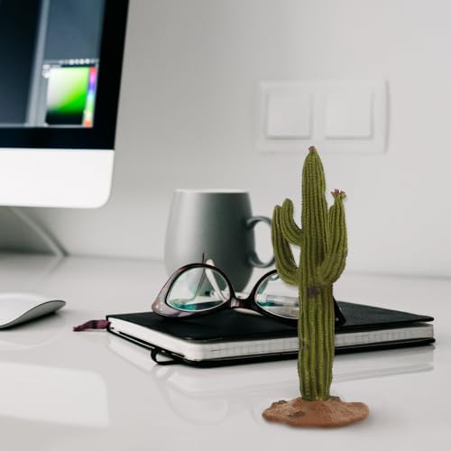 Healifty 3Pcs Simulated Cactus Decor Set 5.51X6.73X2.24In Faux Cactus Tabletop Ornament for Home Office Desktop Decoration Easy Care Artificial Plants