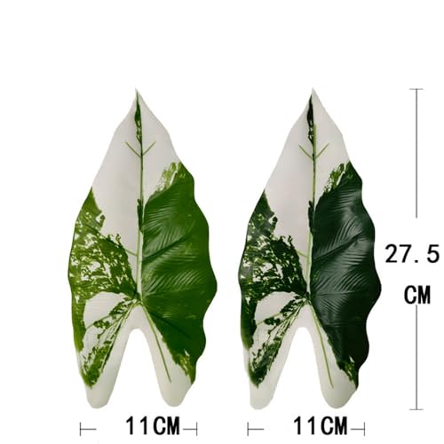 Aglaonema Plant with Variegated Green and Red Leaves, Fake Tree Leaf Simulation Flower Bonsai for Party Decoration Artificial Plants Floor Home Room Decor Ornament (White No Flowerpot, 60cm) - color: White No Flowerpot, size: 60cm