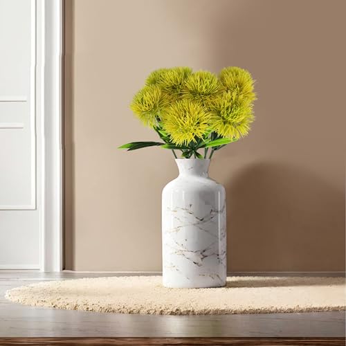 pson 10Pcs 11 Inch Artificial Dandelion Flowers, Faux Plastic Bouquets Shrubs for Home, Wedding, Garden, Party, Indoor/Outdoor Decoration(Yellow) - color: Yellow