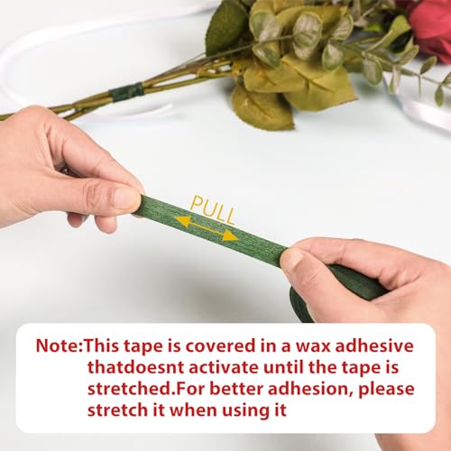 NESCCI Floral Arrangement Kit with Green Floral Tape and Wire,26 Gauge Floral Stem Wire,22 Gauge Floral Wire,Boutonniere Pin for Bouquet Stem Wrap Florist. - size: Floral Arrangement Kit
