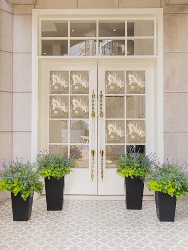 PARTY JOY 17 Bunches Fake Plants Outdoor, Fake Bushes UV Resistant Artificial Flowers Greenery Shrubs Faux Greenery for Outdoor Garden Patio Front Porch Yard Decor - color: Garden Green